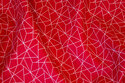 Red cotton with white line-pattern