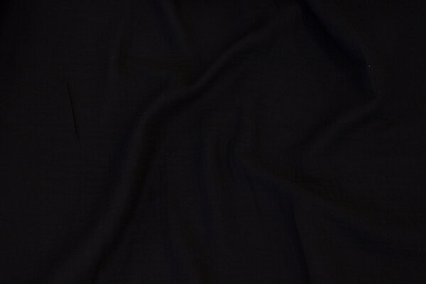 Double-woven cotton (gauze) in black