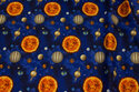 Patchwork cotton with planets