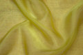 Transparent green-yellow organza 