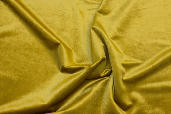 Beautiful yellow-green rokoko-velvet with lightweight shiny surface