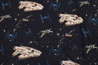 Black, firm cotton with Starwars Millenium Falcon