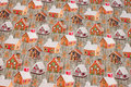 Greyish cotton-jersey with cute honey-cake houses