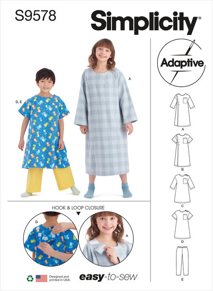 Childrens, girls and boys recovery gowns and pants
