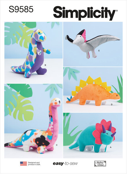 Plush dinosaurs by andrea schewe
