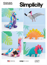 Plush dinosaurs by andrea schewe. Simplicity 9585. 