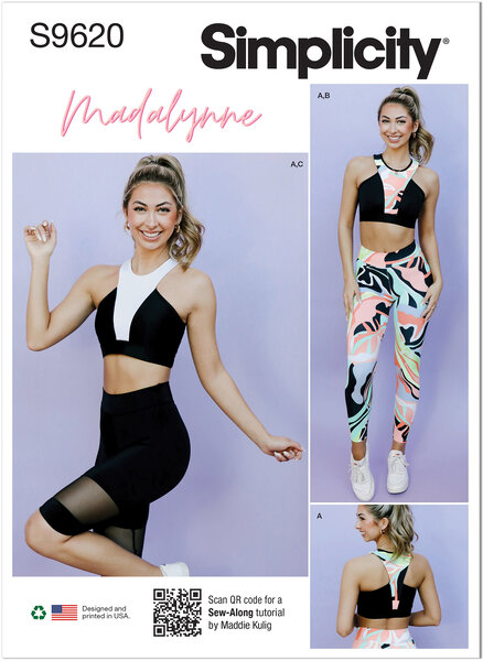 Sports Bra, Leggings and Bike Shorts by Madalynne Intimates