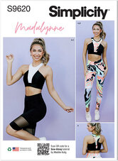 Sports Bra, Leggings and Bike Shorts by Madalynne Intimates. Simplicity 9620. 