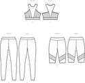 Sports Bra, Leggings and Bike Shorts by Madalynne Intimates