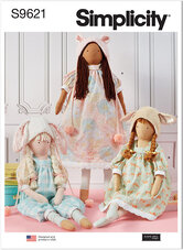 Lanky Plush Dolls and Clothes by Elaine Heigl Designs. Simplicity 9621. 