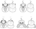 Plush pumpkin animals