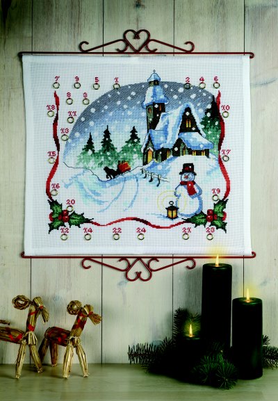 Christmas gift calendar - Church and bells