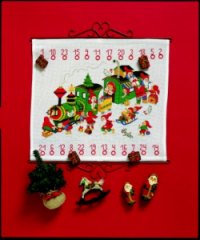 Christmas gift calendar - train. Permin 34-8225. 