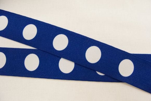 Blue elastic with dots