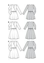 Dresses with waistband, mid-knee length