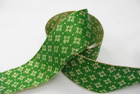 Lurex ribbon green 4cm