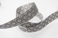 Lurex ribbon grey 2,5cm