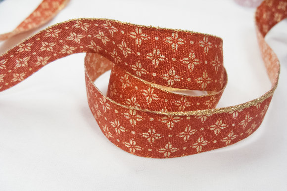 Lurex ribbon red 2,5cm