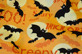 Orange Halloween poplin with bats