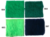 Pile faux fur, green nuances