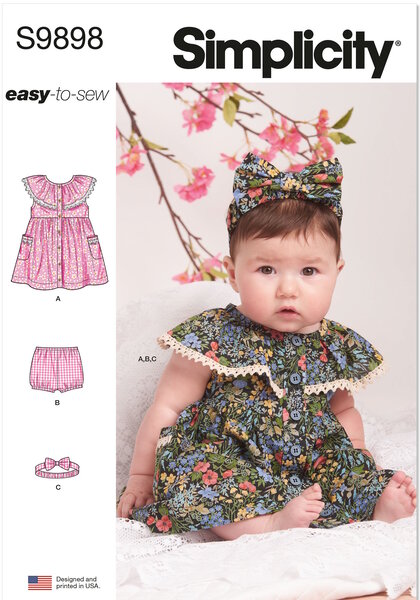 Babies dress, panty and headband