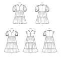 Childrens and girls dress with sleeve and length variations