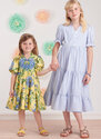 Childrens and girls dress with sleeve and length variations