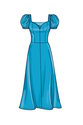 Dress with sleeve and length variations