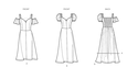 Dress with sleeve and length variations