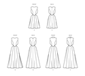 Dress with neckline and length variations