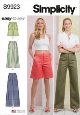 Pants in two lengths and shorts. Simplicity 9923. 