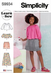 Girls tops and skirts. Simplicity 9934. 