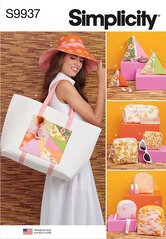 Hat, Tote Bag and Zipper Cases. Simplicity 9937. 