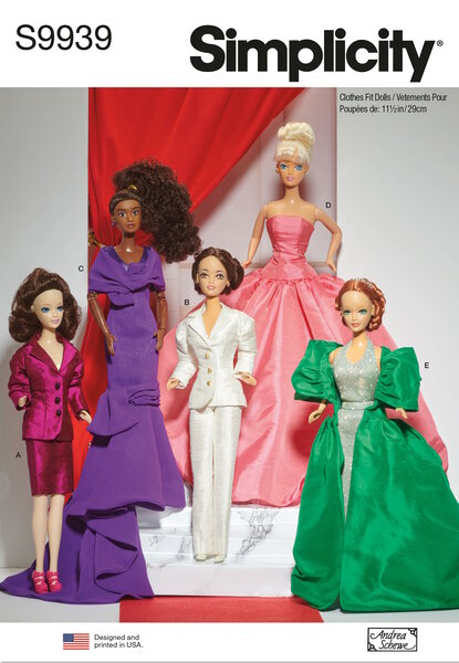 11-12 inch Fashion Doll Clothes by Andrea Schewe Designs