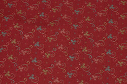 Wine-red tapestry with small pattern