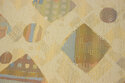 Light golden opholstry-fabric with geometric patterns