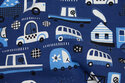 Navy cotton-jersey with ca, 4 cm cars