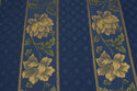 Jacquard-vævet opholstry fabric with ca. 12 cm across-stripes in navy and yellow