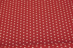 Winter red cotton with small hearts
