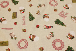 Linen-look with christmas motifs
