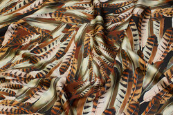 Polyester satin in brown nuances