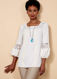 Square-Neck Top with Yoke. Butterick 6518. 