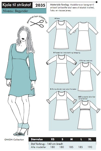Dress for knit fabric