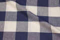 Large-checks cotton in white and navy 