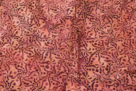 Old rose batique-cotton with bordeaux pattern 