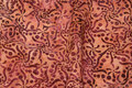 Old rose batique-cotton with bordeaux pattern 