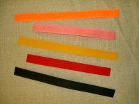 Sew-on adhesive drape in lots of colors, 2 cm wide