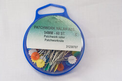 Patchwork pin with flat head ca 60pcs