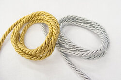 Gold- and silver cord 7mm