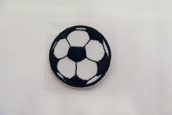 Football patch black 3cm